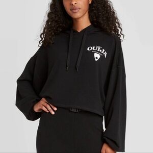 Ouija Medium Boxy Crop Hoodie Goth Girlie Athleisure Spooky Halloween Cropped